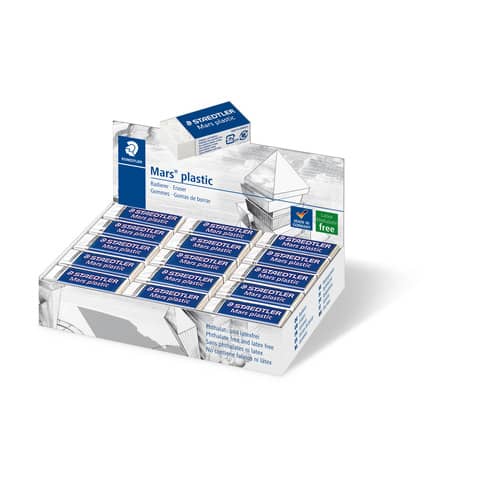 Gomma Staedtler Mars plastic 526 53 bianca mini 526 53